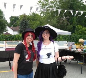 Perspective series authors Amanda Giasson & Julie B. Campbell cosplaying at Elmvale Sci-Fi Fantasy Street Party 2017