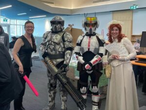 Innisfil Idealab & Library ComicFEST 2024 - Julie B. Campbell & Amanda Giasson Perspective series cosplay and Star Wars 501st Legion Cosplay